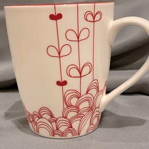 Starbucks New Bone China Coffee Beverage Mug Tea Cup 2009 Valentine's Red Heart